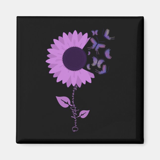 Imã Borboleta Roxo Fita Roxo Awarene Sobredosagem de G (Frente)
