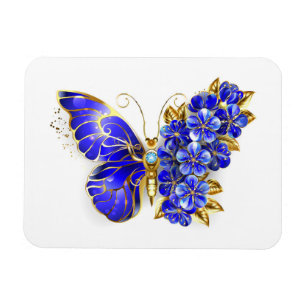 Ímã Borboleta Safira Flor