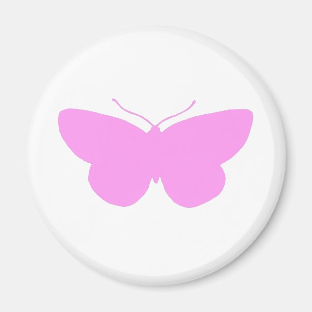 Imã Borboleta Simples a Rosa (Frente)