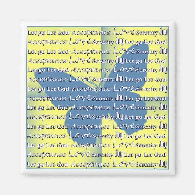 Imã Borboleta Slogan (Frente)