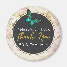 Imã Borboleta Verde Emerald em Obrigados de Colagem Vi