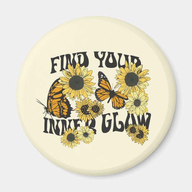 Imã Borboleta Vintage | Encontre seu brilho interno (Frente)