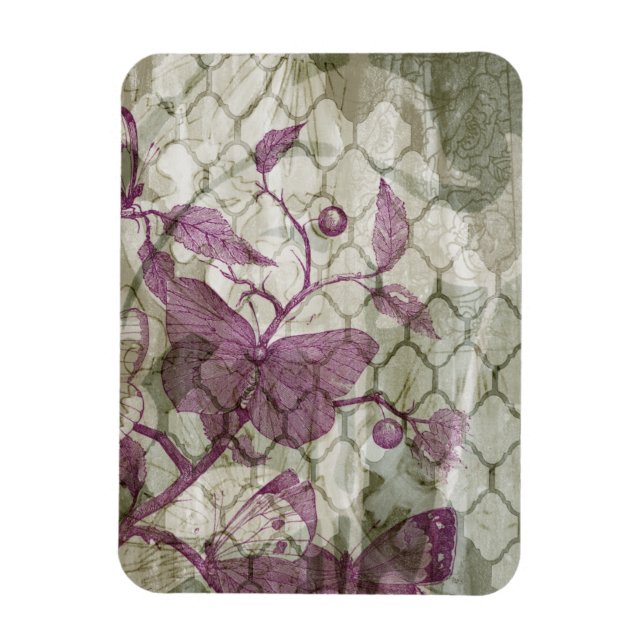 Ímã Borboletas árabes III (Vertical)