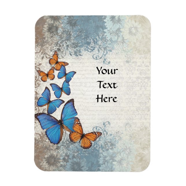 Ímã Borboletas azuis (Vertical)