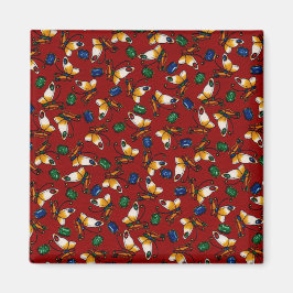 Imã Borboletas brancas laranja, Emerald, Sapphire em v