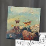 Imã Borboletas | Odilon Redon<br><div class="desc">Borboletas (1910) do artista francês Odilon Redon. A pintura de arte original é um óleo na canvas que representa borboletas abstrato coloridas contra um fundo azul do céu. Use as ferramentas de design para adicionar texto personalizado ou personalizar a imagem.</div>