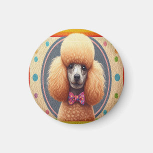 Imã Borda Colorida de Poodle Corta na moda Realística