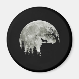 Imã Borda da silhueta Collie no Cão das Halloween das