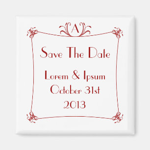 Imã Borda Elegante Personalizável Com Monograma