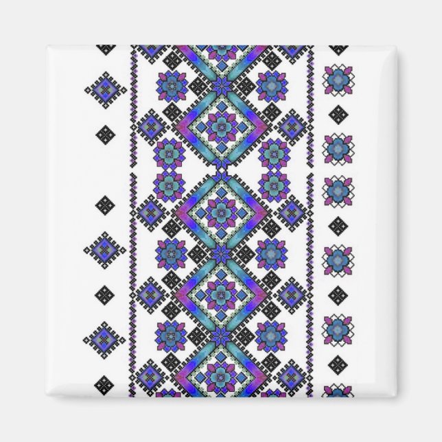 Imã Bordado Azul (Frente)