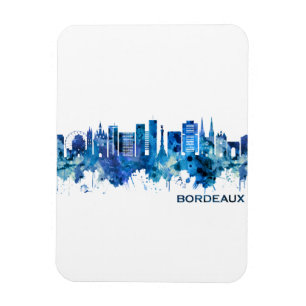 Ímã Bordeaux França Skyline Blue