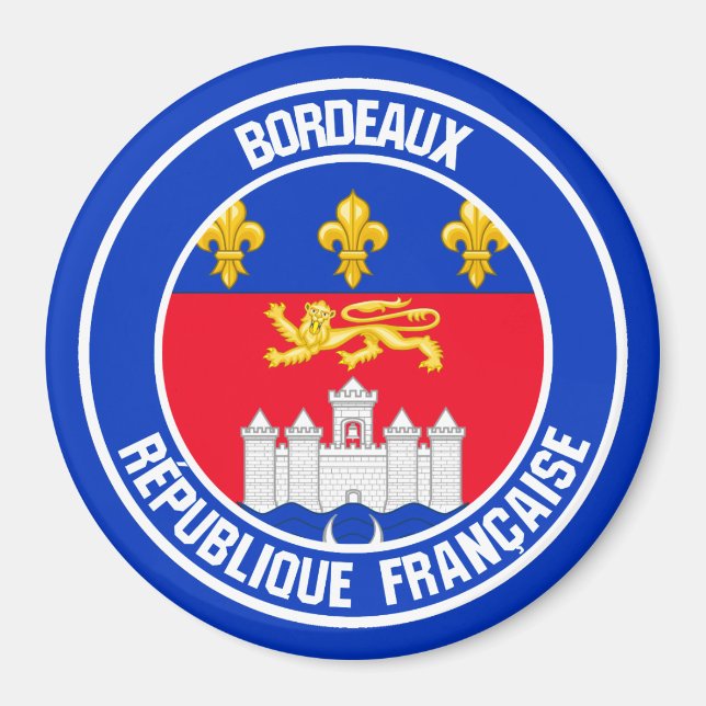 Imã Bordeaux Round Emblem (Frente)
