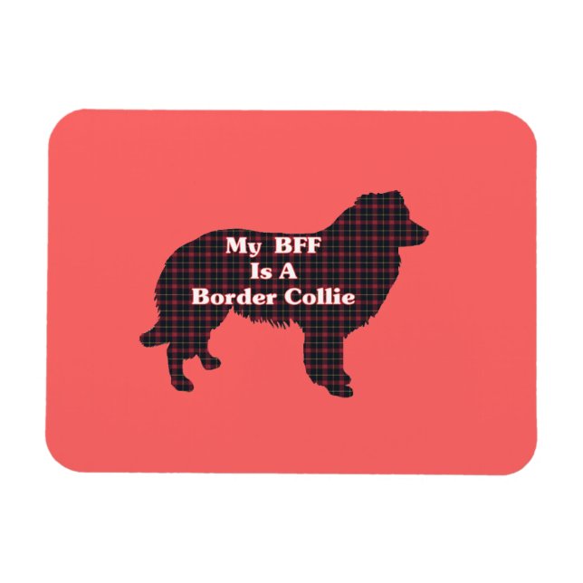 Ímã Border Collie BFF (Horizontal)