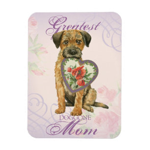 Ímã Border Terrier Heart Mãe