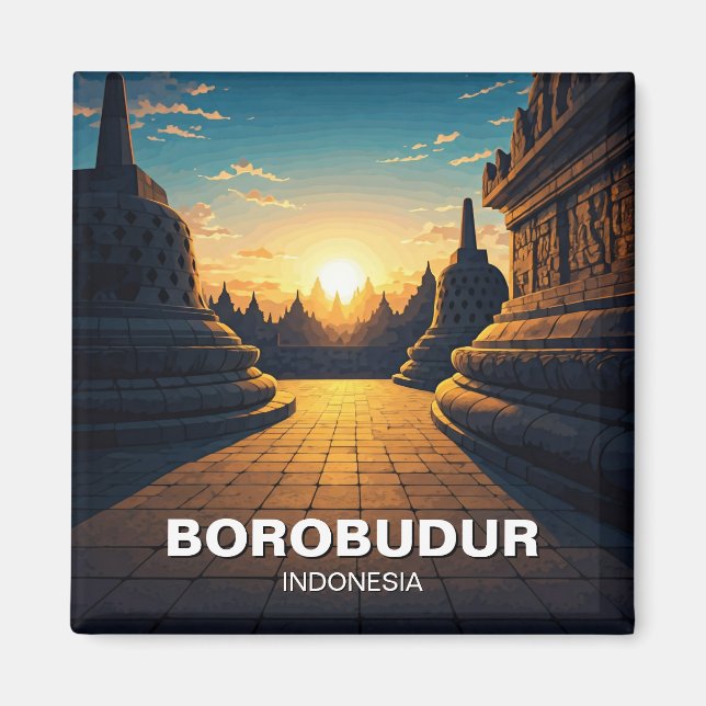 Imã Borobudur Indonesia viagem do patrimônio mundial d (Frente)