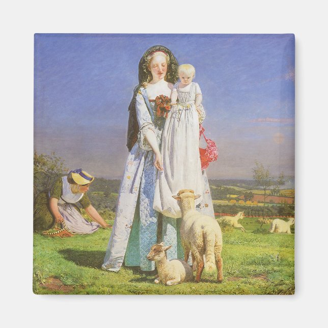 Imã Borregos Baa bonito por Ford Madox Brown (Frente)