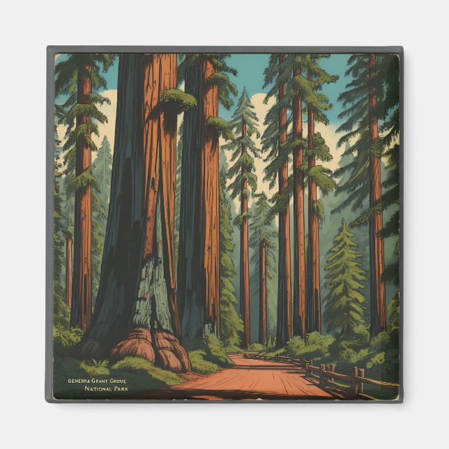 Imã Bosque General Grant Grove - Ímã (Frente)