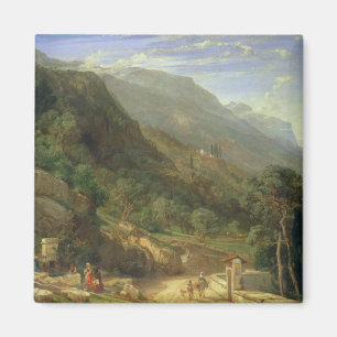 Imã Bosques verde-oliva em Varenna, lago Como, Italia,
