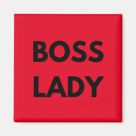 Imã Boss Lady Black Letters