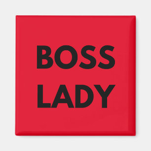 Imã Boss Lady Black Letters
