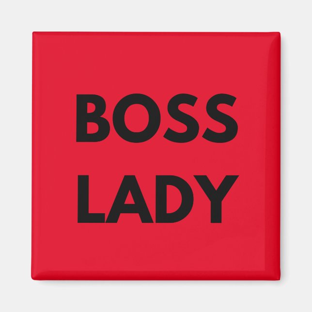 Imã Boss Lady Black Letters (Frente)