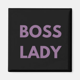 Imã Boss Lady Purple Letters