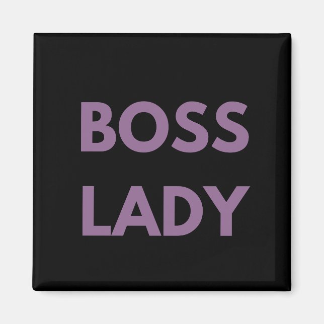 Imã Boss Lady Purple Letters (Frente)