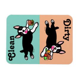 Ímã Boston Terrier Cartoon Suja / Limpo