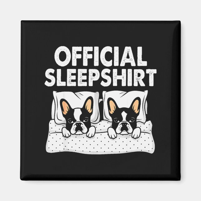 Imã Boston Terrier Dog Sleep Pajamas Nightgown  (Frente)