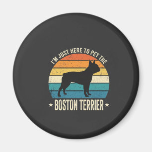 Imã Boston Terrier Gráfico Retro Amante de Cães_1
