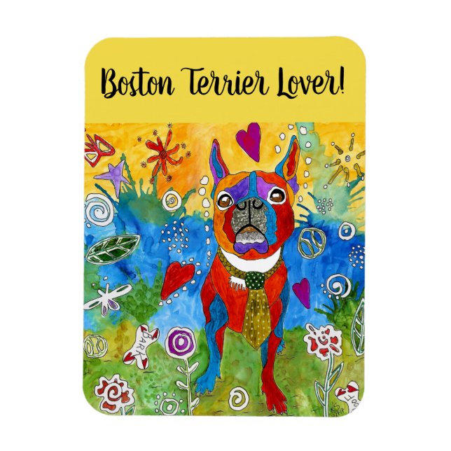 Ímã Boston Terrier Magnet 3"x4" (Vertical)