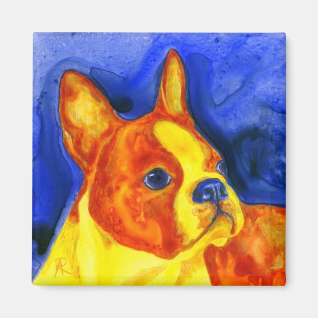Imã Boston Terrier Magnet - "Ouro Boy" (Frente)