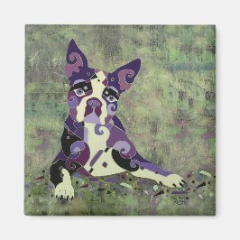 Imã Boston Terrier Magnet para o seu frigorífico