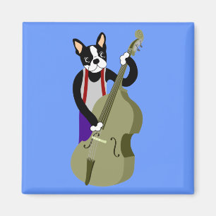 Imã Boston Terrier Upright Bass Player