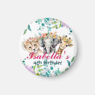 Imã Bótamo Floral Bótamo Selva Animais Aniversário Bem