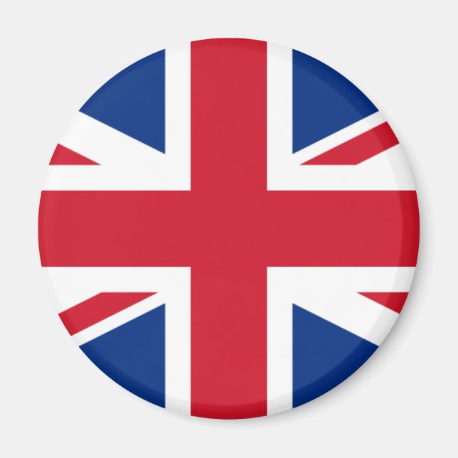 Imã Botão de bandeira britânico (Frente)