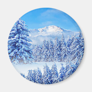 Imã Botão de Chaveiro de Pico dos Pikes das Montanhas