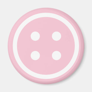 Imã Botão de costura rosa-claro