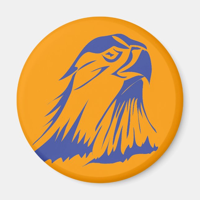 Imã Botão de Falcão Azul (Frente)