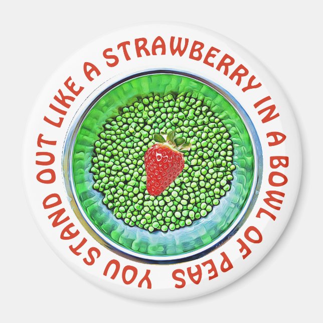 Imã Botão de Motivação de Flirty Bonita (Frente)