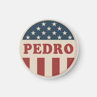 Imã Botão de Voto Retro-Americano Clássico de Pedro