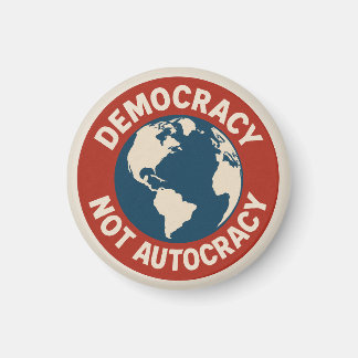 Imã Botão DEMOCRACIA NÃO AUTOCRACIA