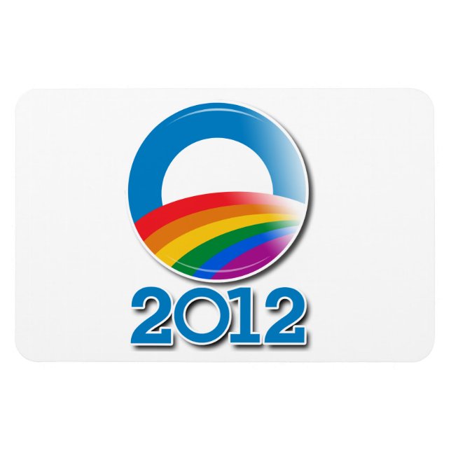 Ímã Botão do Orgulho Obama 2012 (Horizontal)