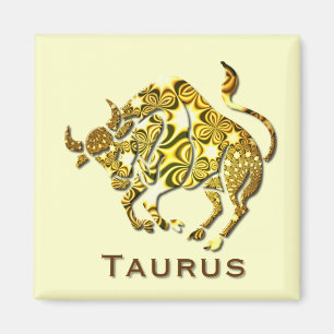 Imã Botão do quadrado do zodíaco do Taurus