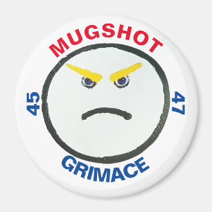 Imã Botão do refrigerador GRIMACE MUGSHOT