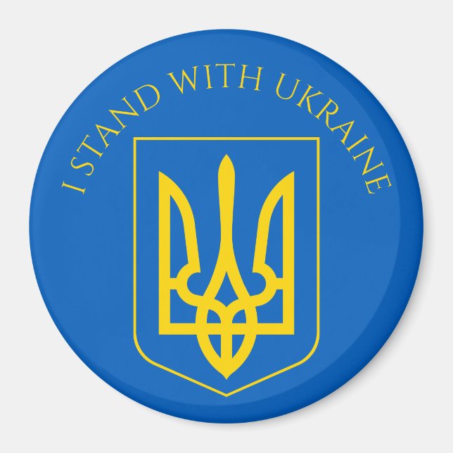 Imã botão emblem ukraine (Frente)