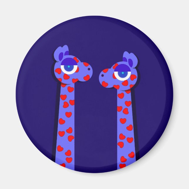 Imã Botão HEART GIRAFFES (Frente)