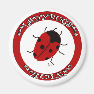 Imã Botão Ladybug