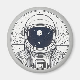 Imã Botão Magnet com design de espaço
