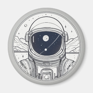Imã Botão Magnet com design de espaço